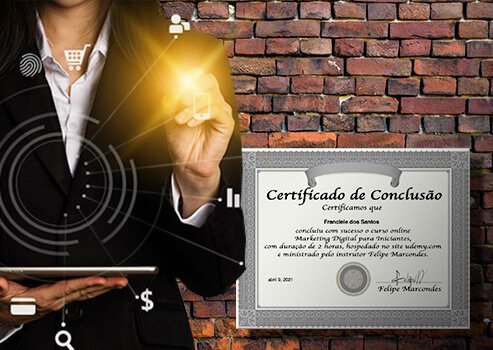certificado curso Felipe Marcondes marketing digital